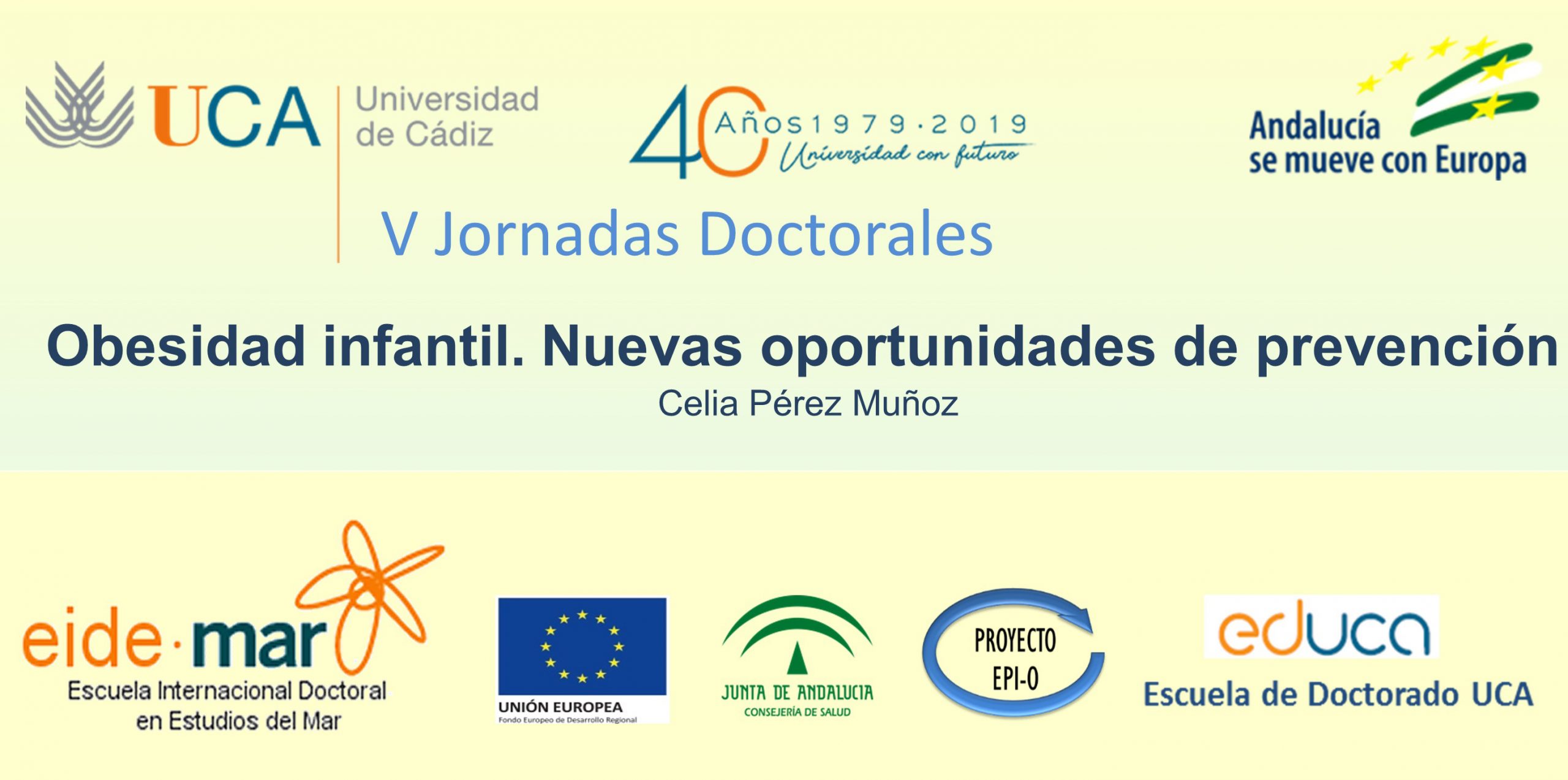 V Jornadas predoctorales de la Universidad de Cádiz