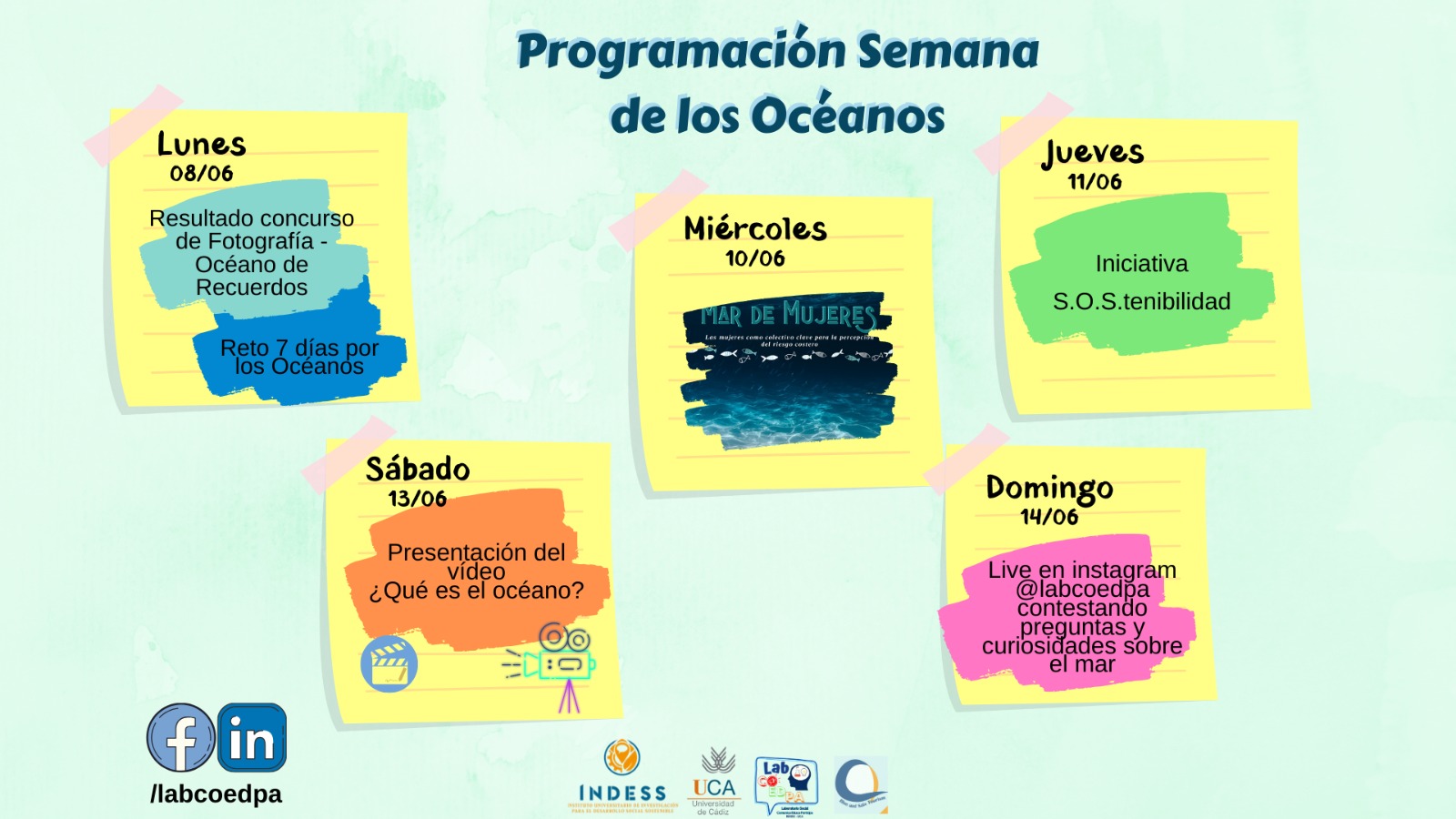 El INDESS se sumó a la celebración del día mundial de los océanos con una agenda semanal de actividades